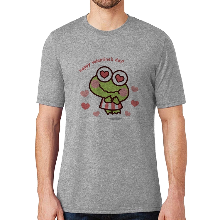 Camiseta Happy Valentine's Day - Cinza