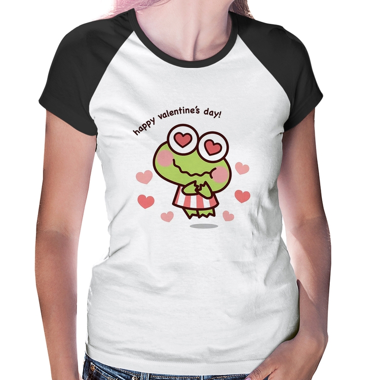 Baby Look Raglan Happy Valentine's Day