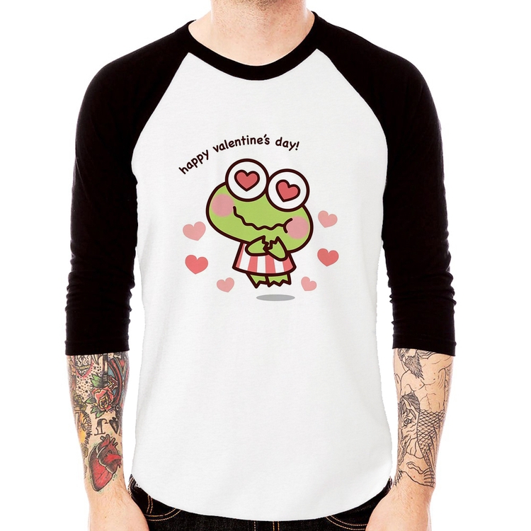 Camiseta Raglan Happy Valentine's Day Manga 3/4