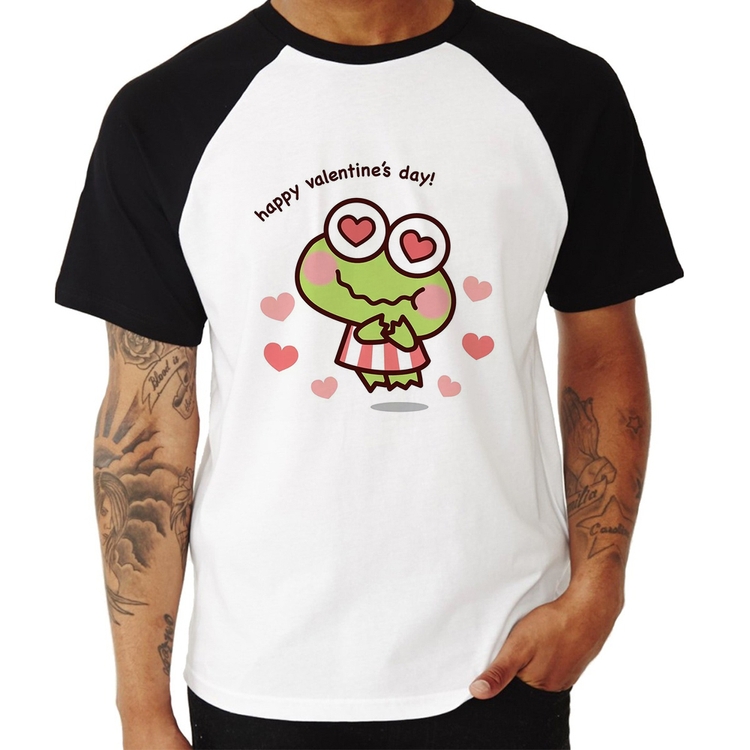 Camiseta Raglan Happy Valentine's Day