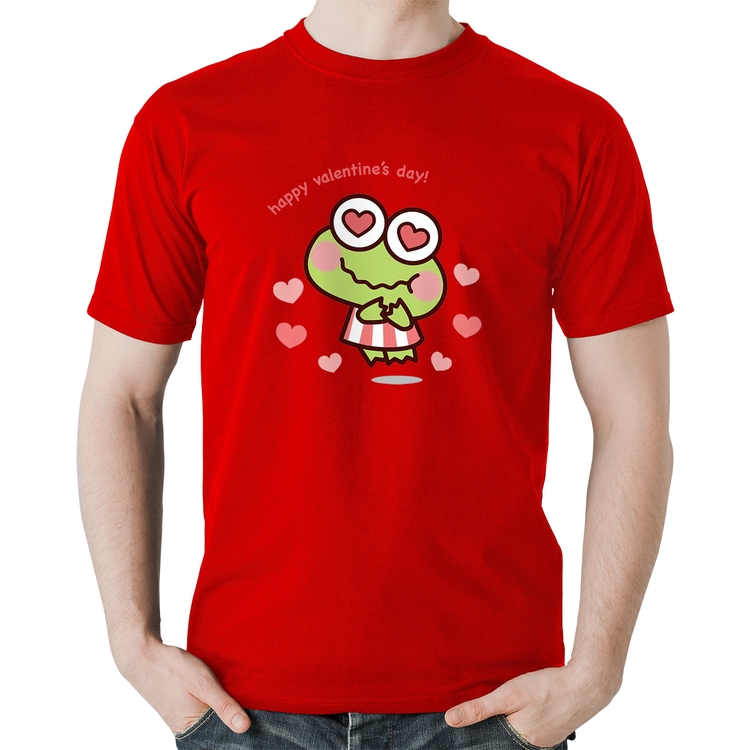 Camiseta Algodão Happy Valentine's Day - Vermelha