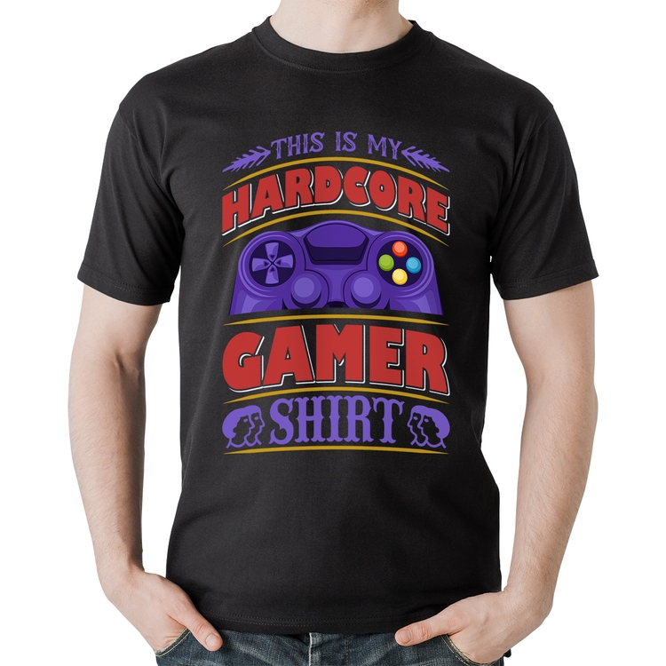 Camiseta Algodão Hardcore Gamer
