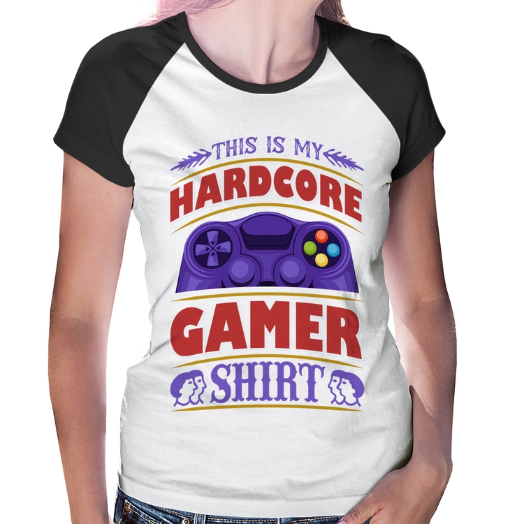 Baby Look Raglan Hardcore Gamer