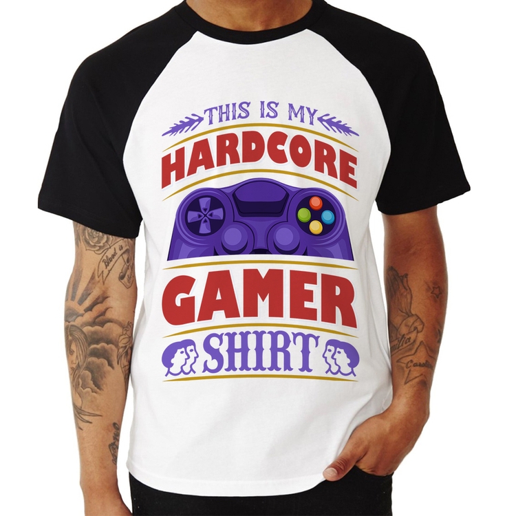 Camiseta Raglan Hardcore Gamer
