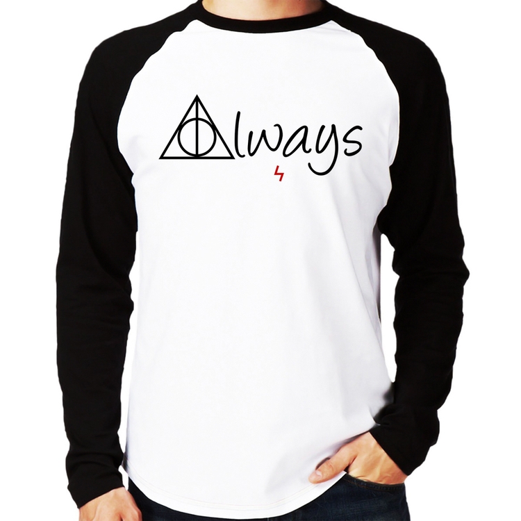 Camiseta Raglan Always Manga Longa