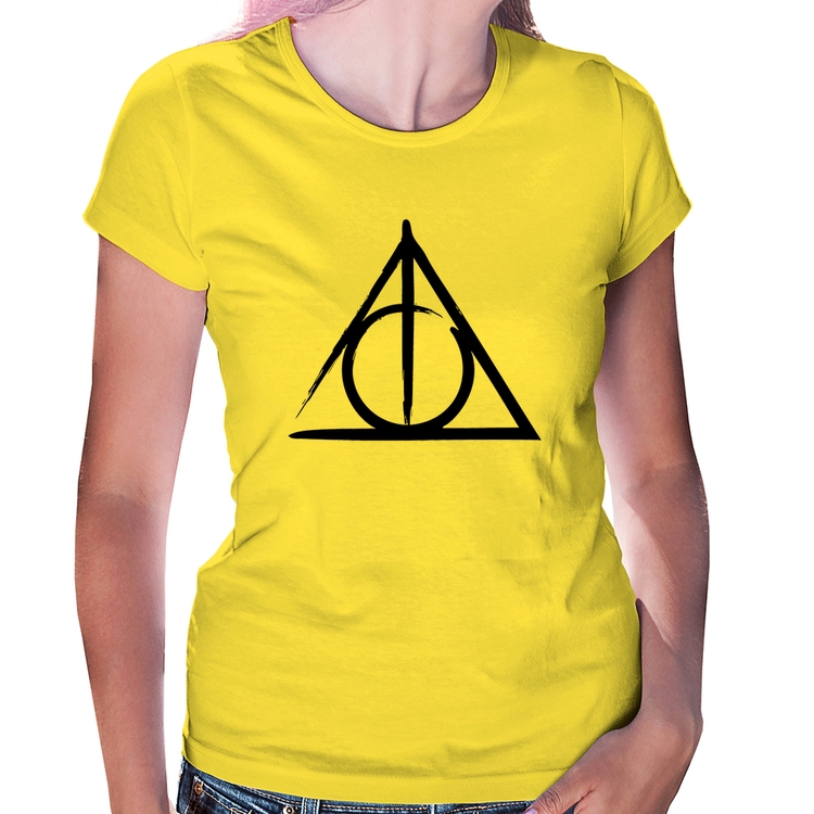 Baby Look Relíquias da Morte - Amarela