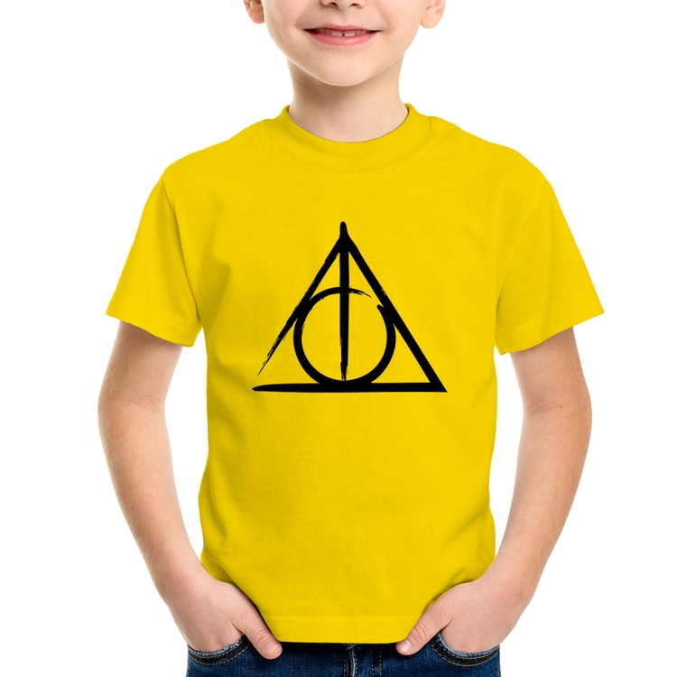 Camiseta Infantil Relíquias da Morte - Amarela