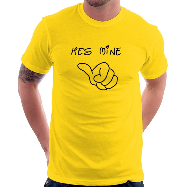 Camiseta He's Mine - Amarela