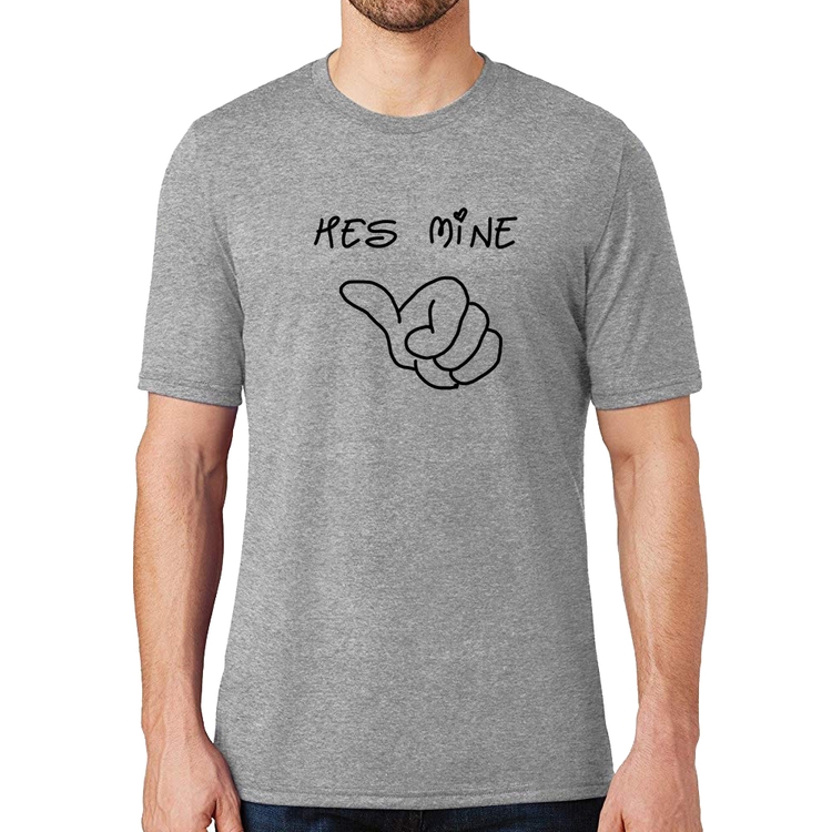 Camiseta He's Mine - Cinza