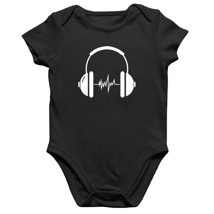 Body Bebê Algodão Headphone Batimentos