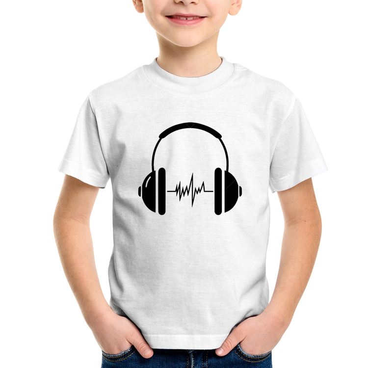 Camiseta Infantil Headphone Batimentos