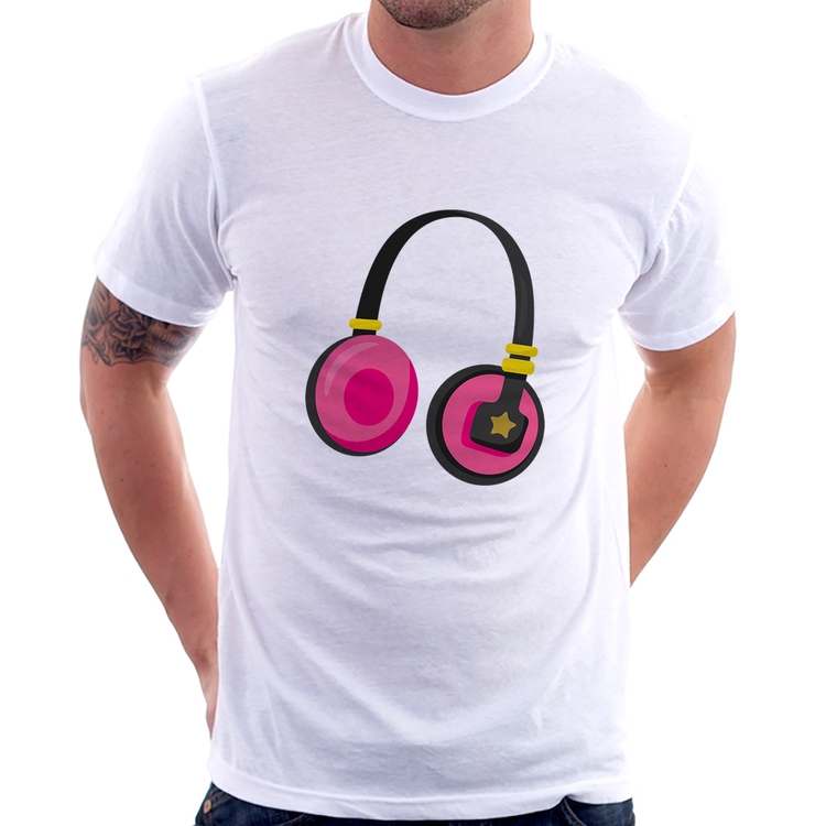 Camiseta Headphone Rosa