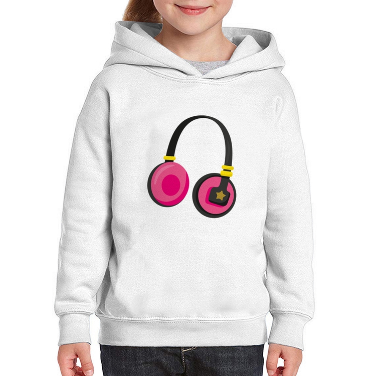 Moletom Infantil Headphone Rosa