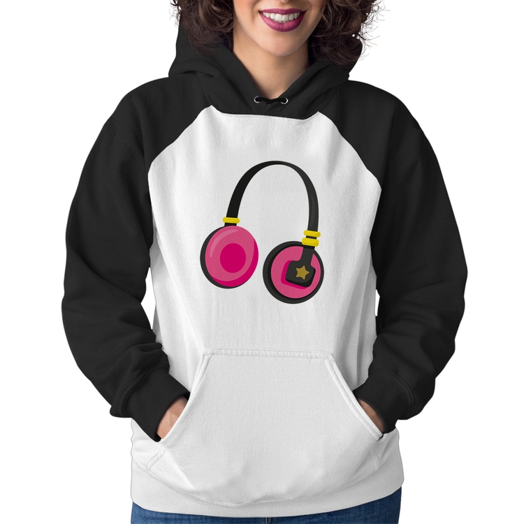 Moletom Feminino Headphone Rosa