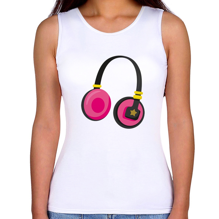 Regata Feminina Headphone Rosa