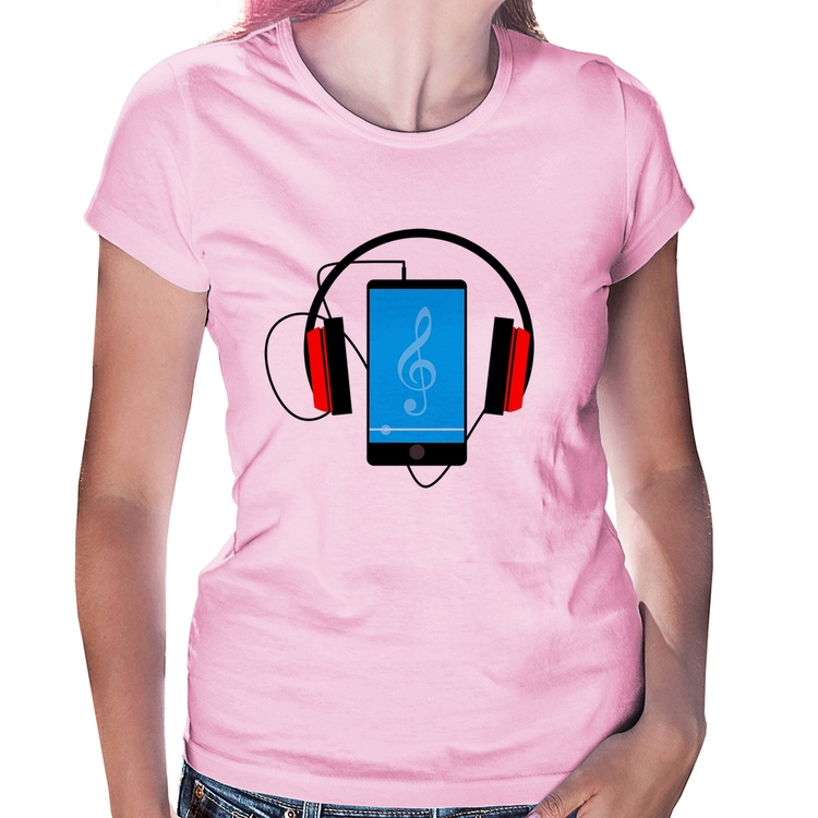 Baby Look Headphone Smartphone - Rosa Bebê