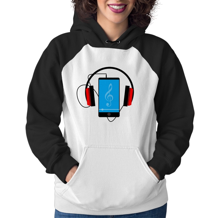 Moletom Feminino Headphone Smartphone