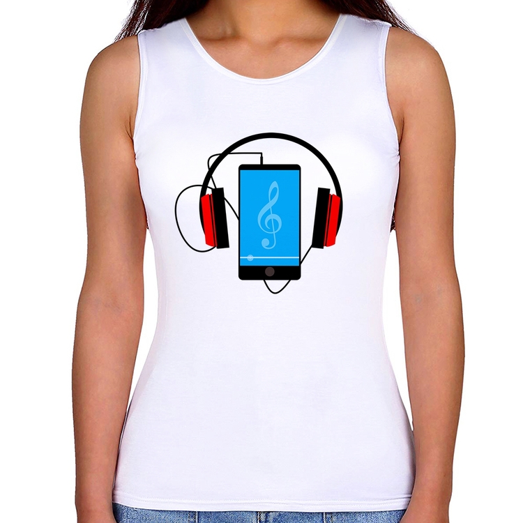 Regata Feminina Headphone Smartphone