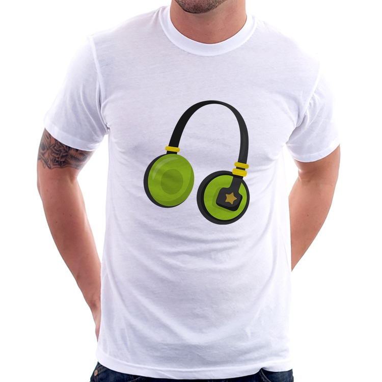 Camiseta Headphone Verde