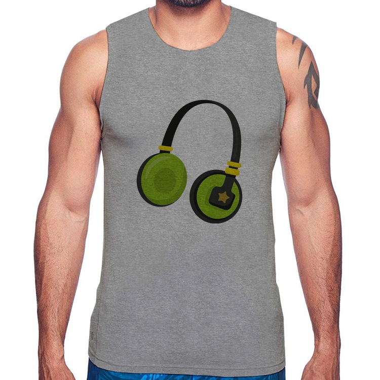 Regata Headphone Verde - Cinza