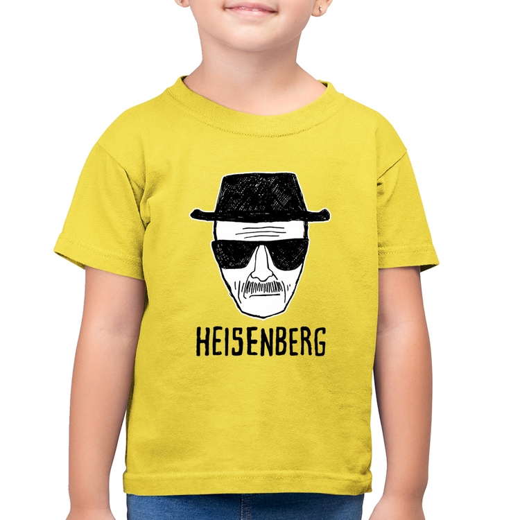 Camiseta Algodão Infantil Heisenberg - Amarelo Canário