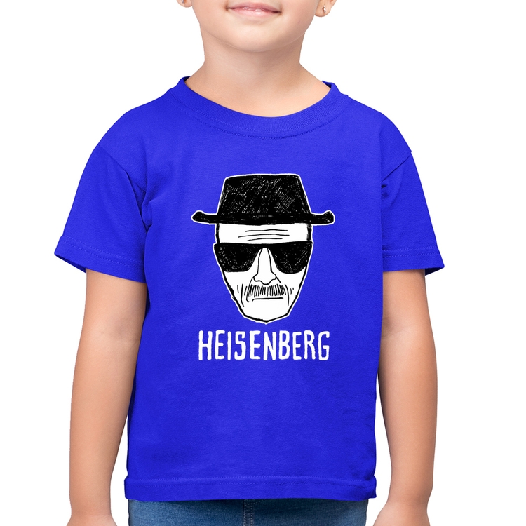 Camiseta Algodão Infantil Heisenberg - Azul Royal