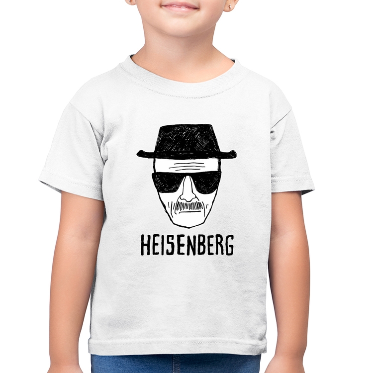 Camiseta Algodão Infantil Heisenberg - Branca