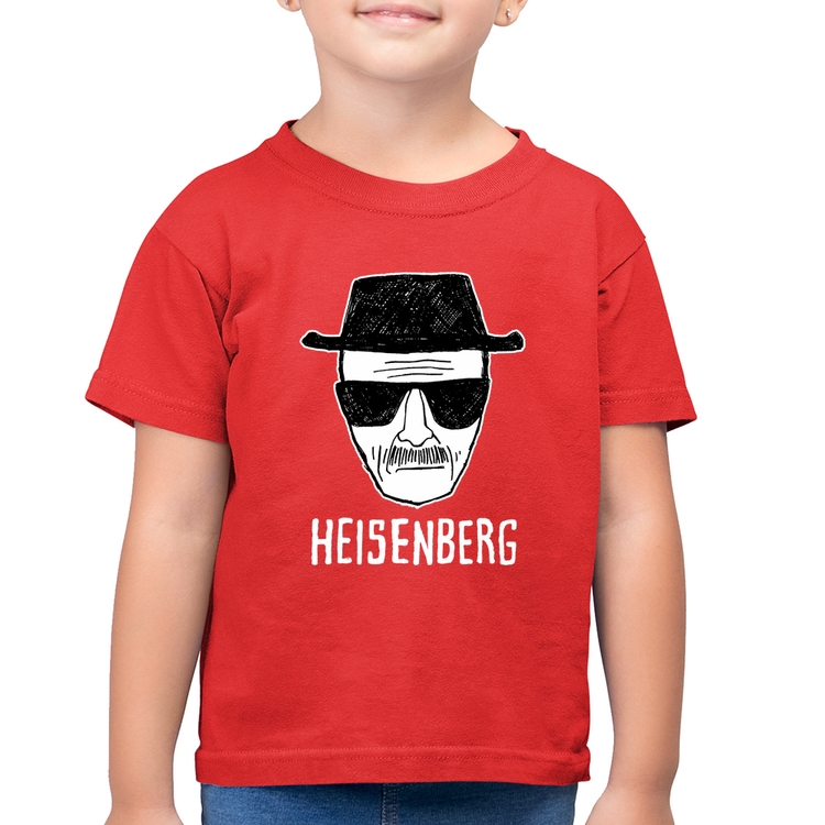 Camiseta Algodão Infantil Heisenberg - Vermelha