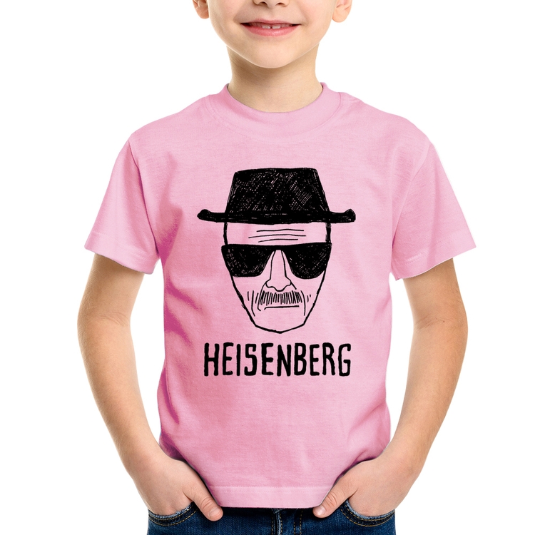 Camiseta Infantil Heisenberg - Rosa Bebê