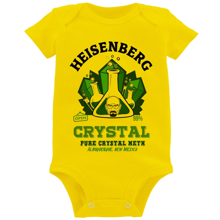 Body Bebê Heisenberg Crystal - Amarelo