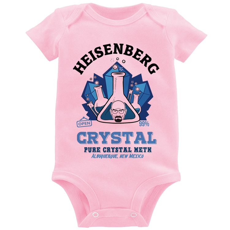 Body Bebê Heisenberg Crystal - Rosa Bebê