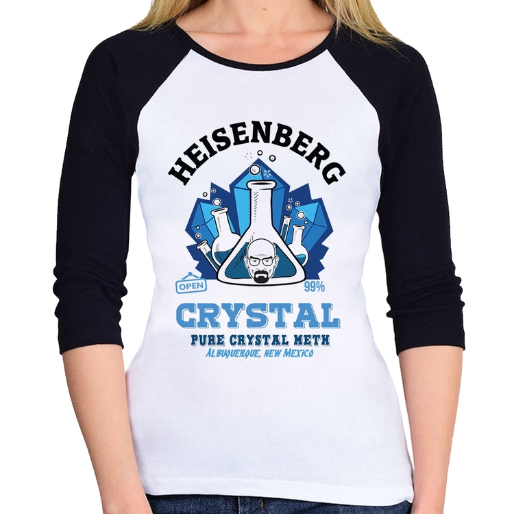 Baby Look Raglan Heisenberg Crystal Manga 3/4