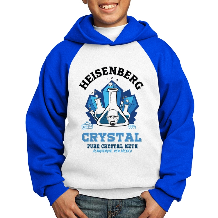 Moletom Infantil Heisenberg Crystal - Branco/Azul