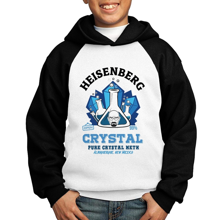 Moletom Infantil Heisenberg Crystal - Branco/Preto