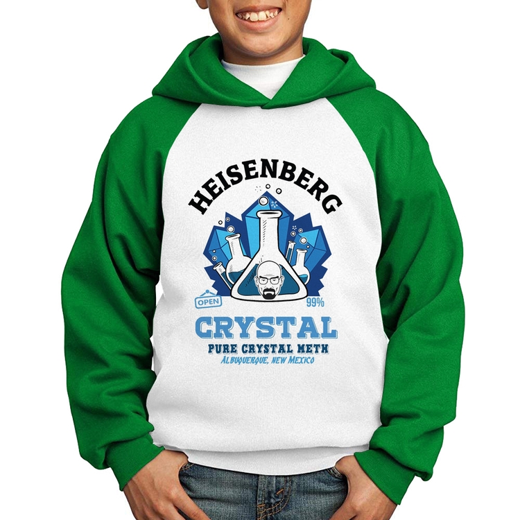 Moletom Infantil Heisenberg Crystal - Branco/Verde