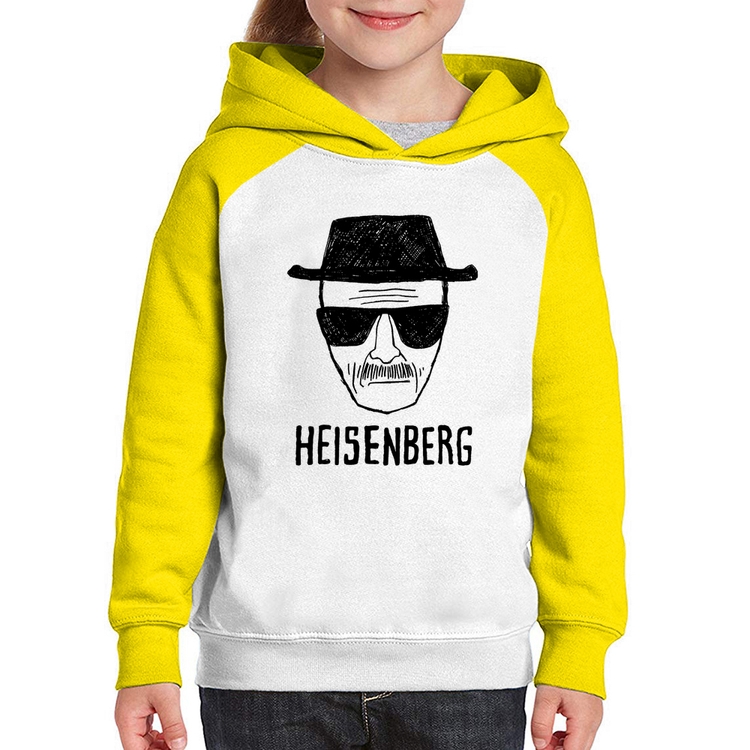 Moletom Infantil Heisenberg - Branco/Amarelo