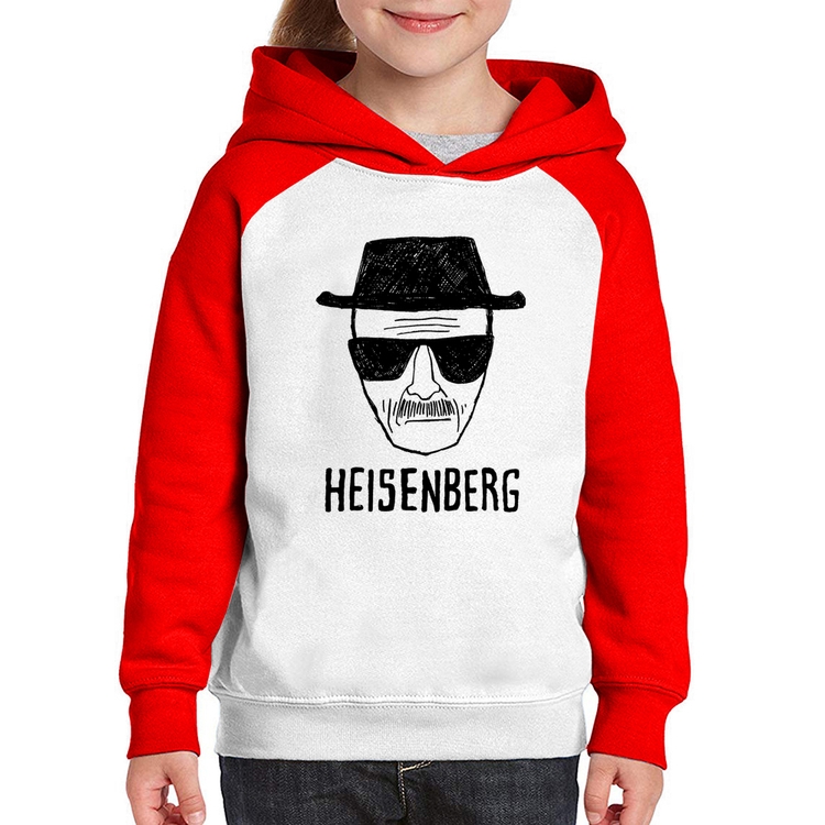 Moletom Infantil Heisenberg - Branco/Vermelho