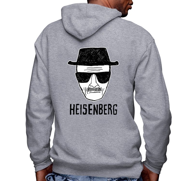 Blusa Moletom Heisenberg Masculina com Capuz e Zíper - Mescla