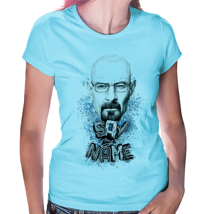Baby Look Heisenberg Say My Name - Azul Bebê