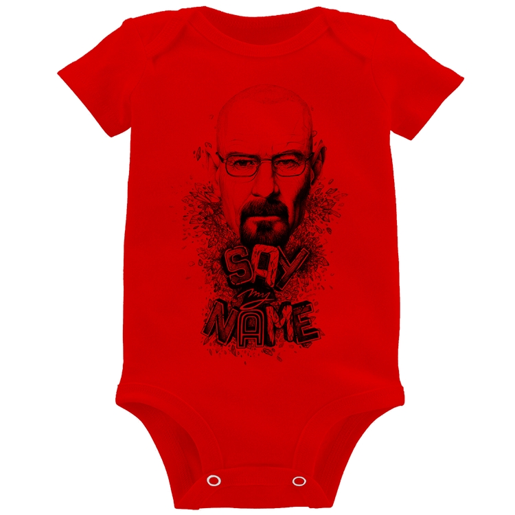 Body Bebê Heisenberg Say My Name - Vermelho