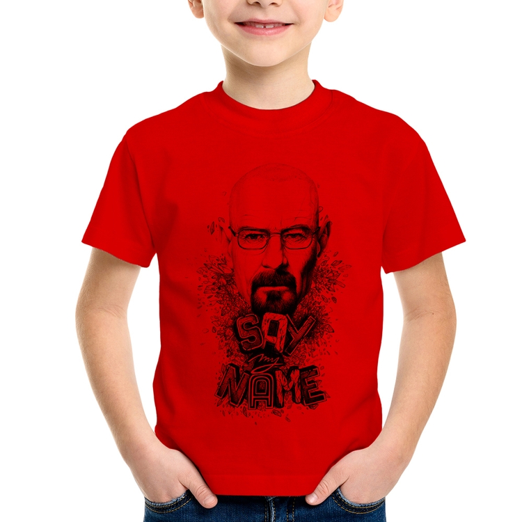 Camiseta Infantil Heisenberg Say My Name - Vermelha