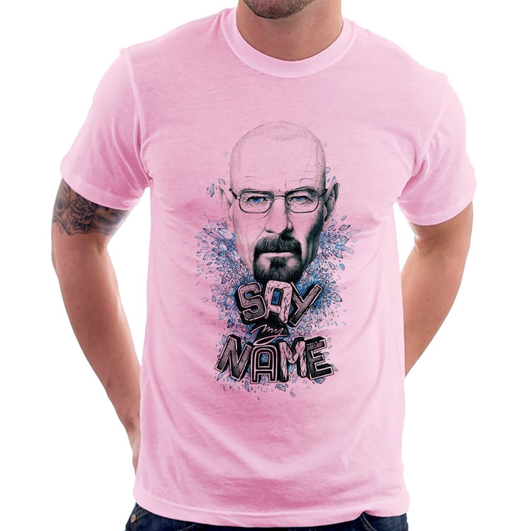 Camiseta Heisenberg Say My Name - Rosa Bebê