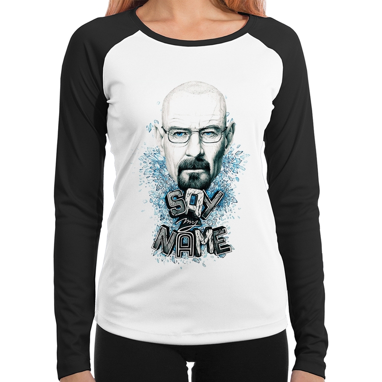 Baby Look Raglan Heisenberg Say My Name Manga Longa
