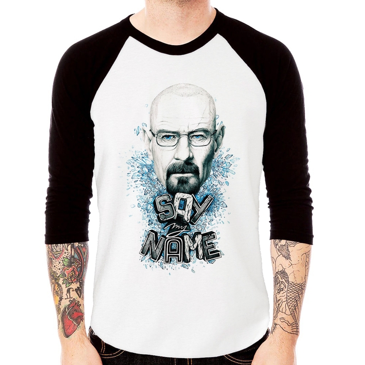 Camiseta Raglan Heisenberg Say My Name Manga 3/4