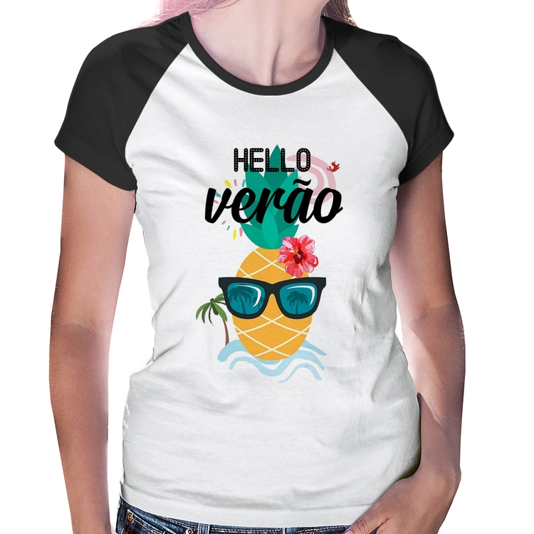Baby Look Raglan Hello Verão