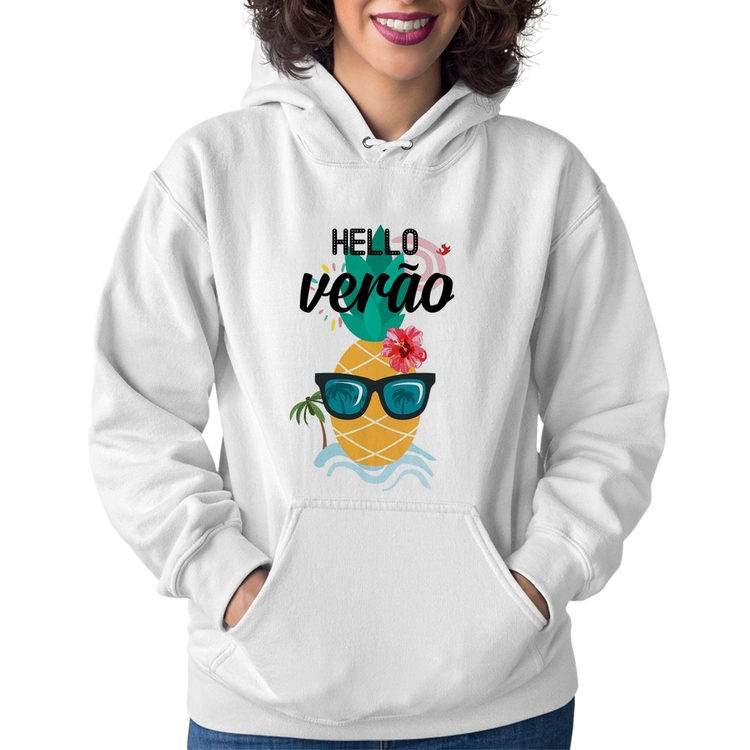 Moletom Feminino Hello Verão - Branco