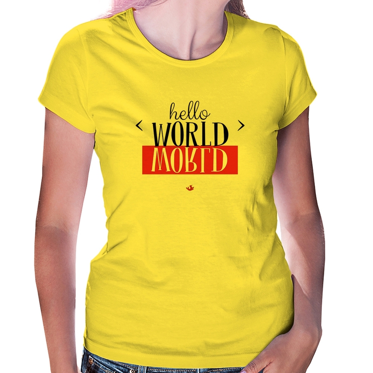 Baby Look Hello World - Amarela