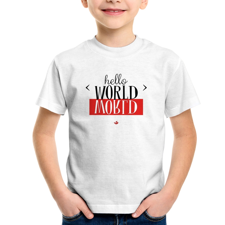 Camiseta Infantil Hello World