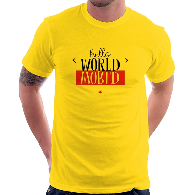 Camiseta Hello World - Amarela