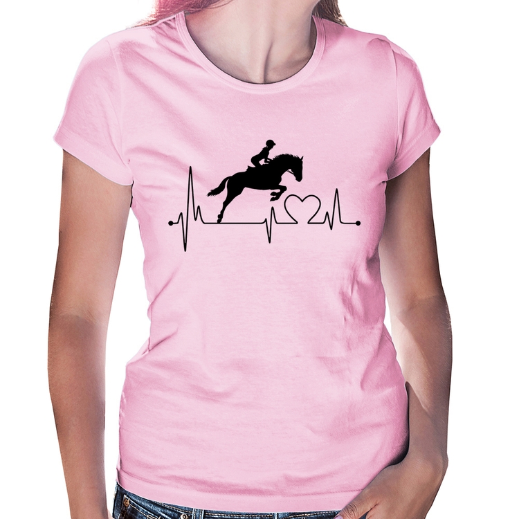 Baby Look Hipismo Batimentos Cardíacos - Rosa Bebê